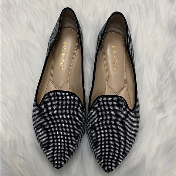 Enzo Angiolini silver flats - Picture 1 of 5